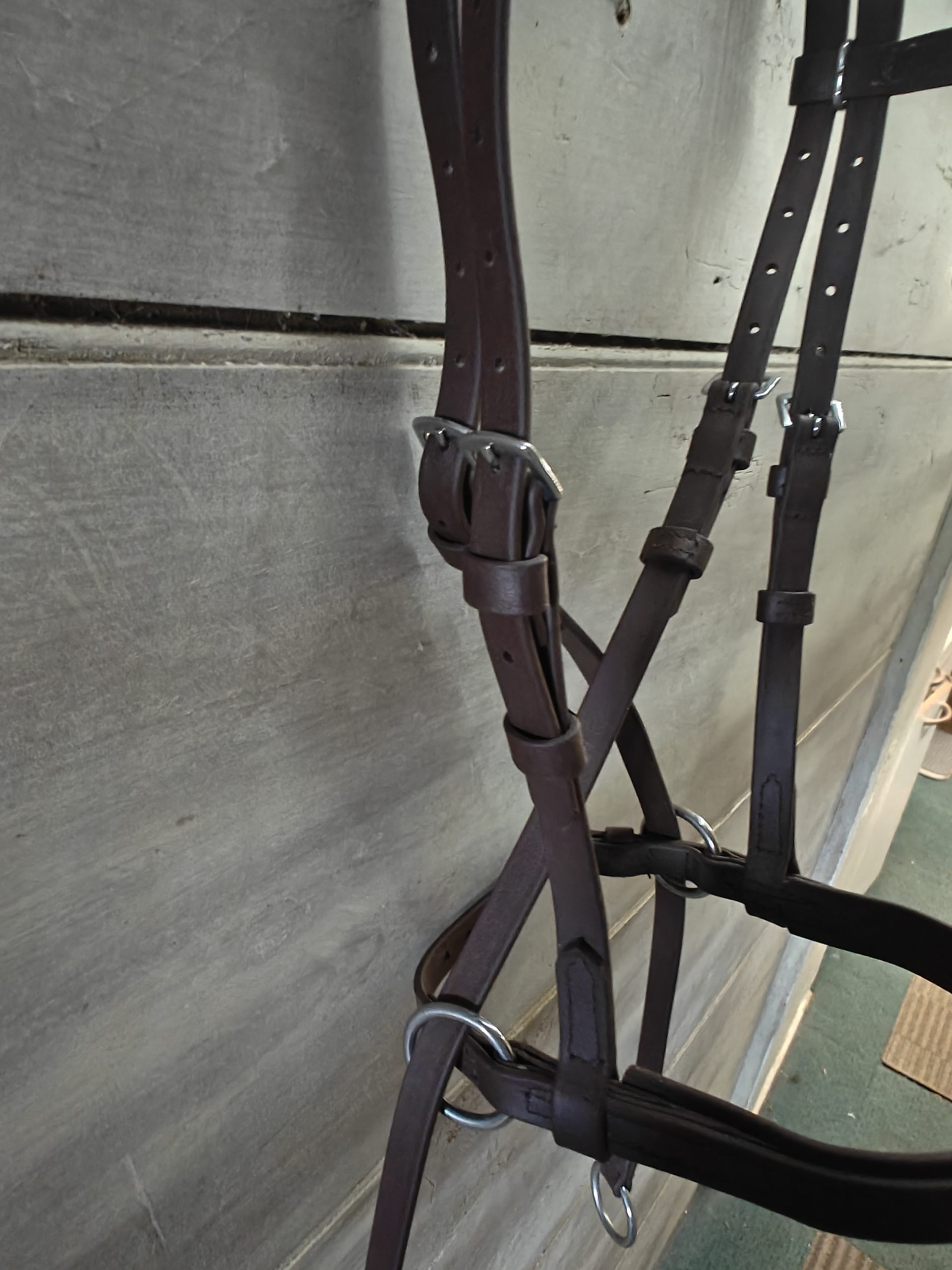 Dr Cook synthetic beta bitless bridle brown